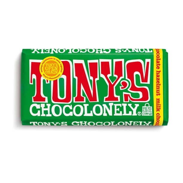 Tony’s Chocolonely Milk Chocolate Bar with Hazelnut, 180g