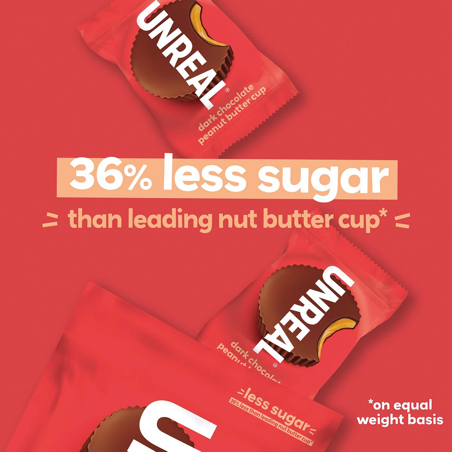UNREAL Dark Chocolate Peanut Butter Cups, Non-GMO, Gluten Free, 4.2oz