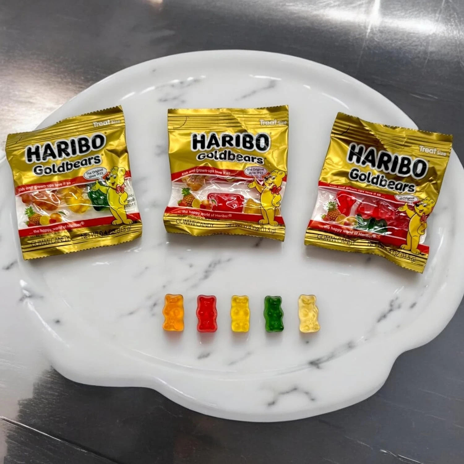 Haribo Goldbears Gummi Candy, Fruit Flavors, Treat Mini 9.5 oz Bags (Pack of 5)