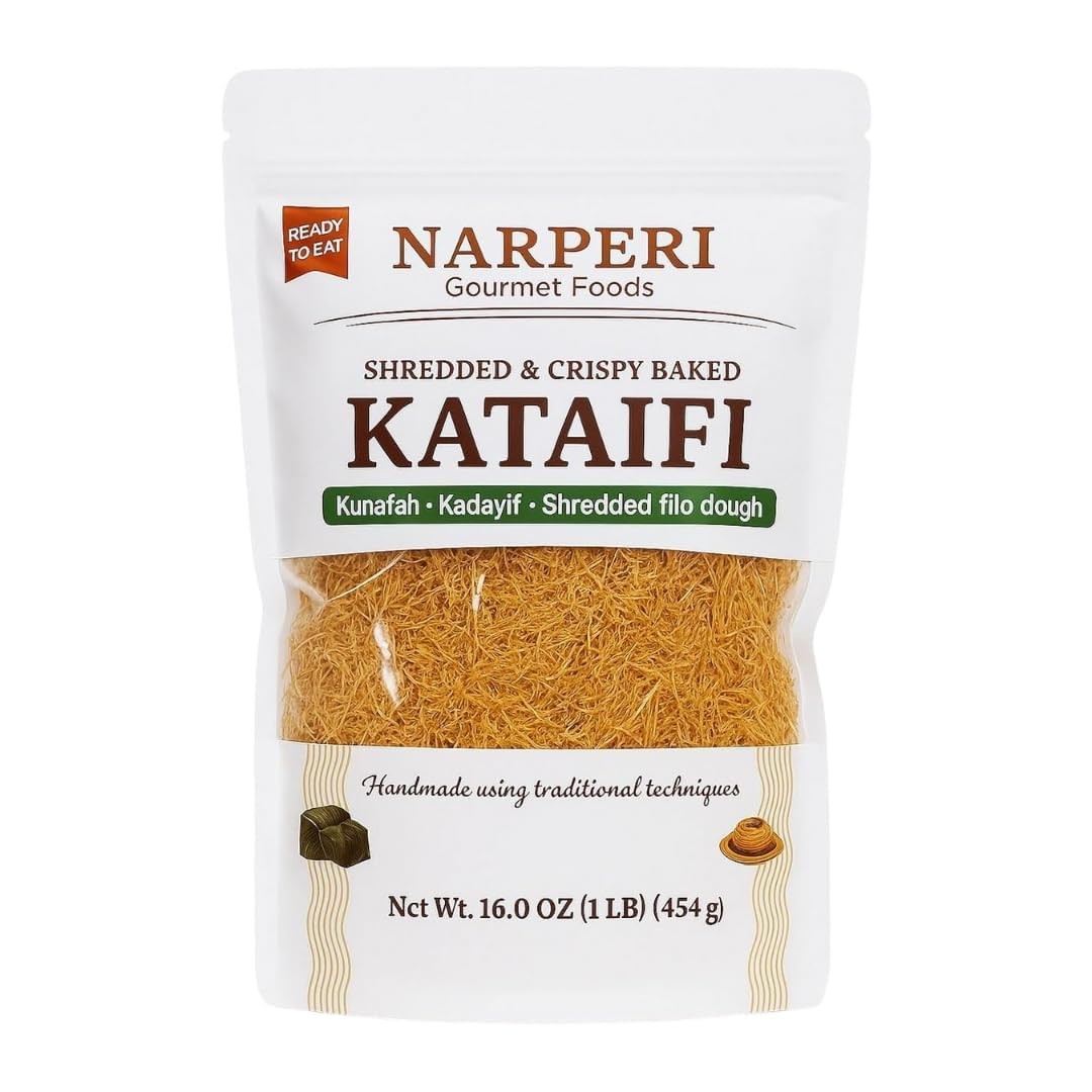 Gourmet Kataifi Shredded Filo Dough, 1 lb Crispy Kataifi Pastry, Vegan Ready-…