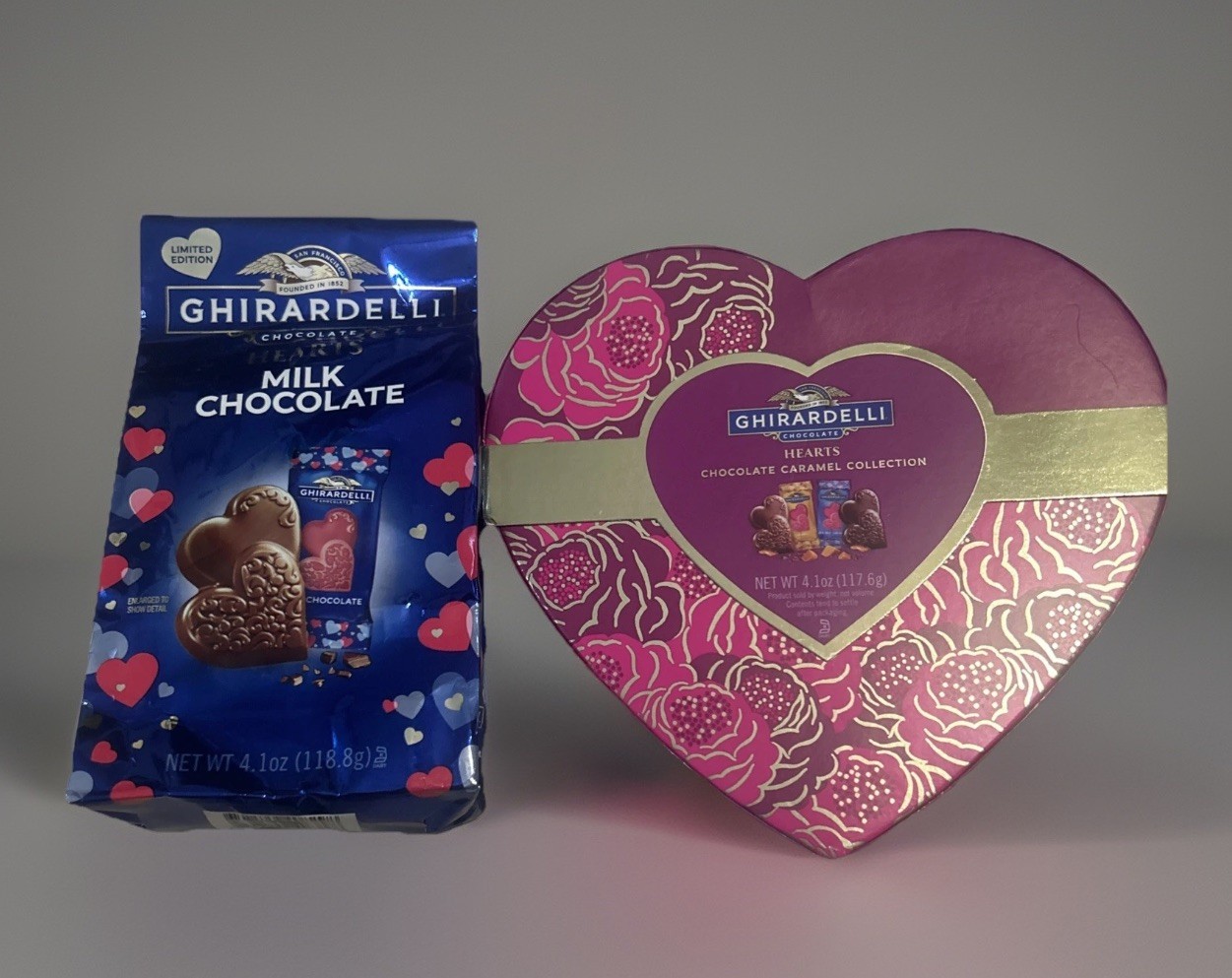 GHIRARDELLI Limited Milk Dark Chocolate Hearts Assortment Sea Salt Caramel