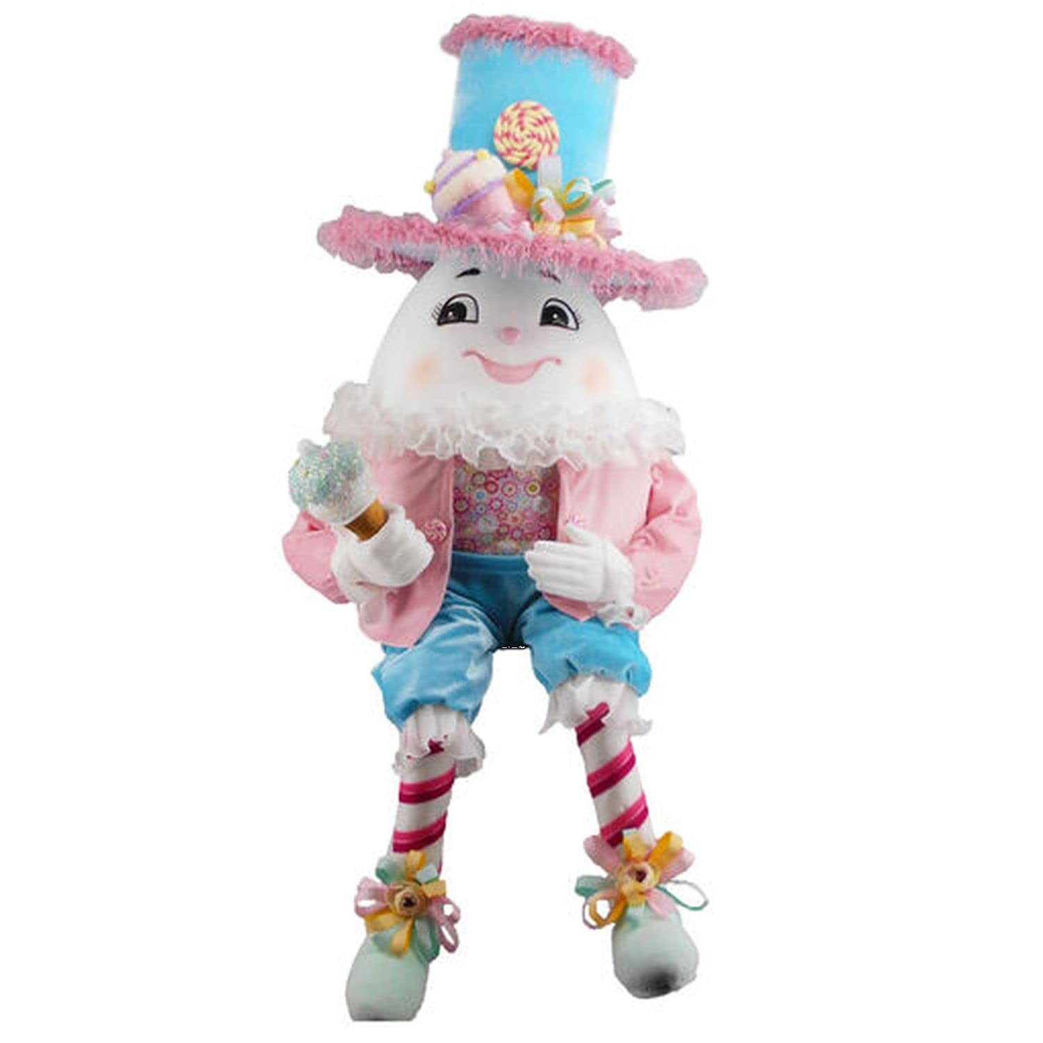 December Diamonds Cotton Candy Land 48″ Greg The Egg Prince with Ice Cream Cone