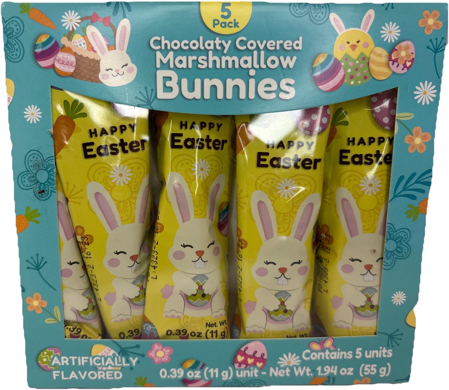 Chocolate Covered Marshmallow Bunnies 1 Pk Of 5–See Below—SHIPS IN 24 HOURS—