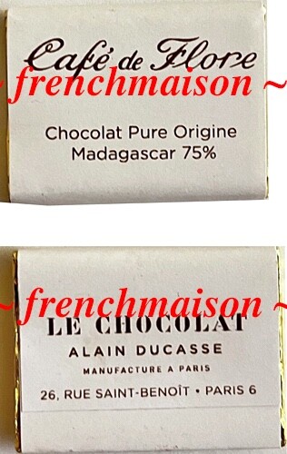 2 Cafe de Flore Alain Ducasse French Chef Food Paris Dark CHOCOLATE SQUARE Gift
