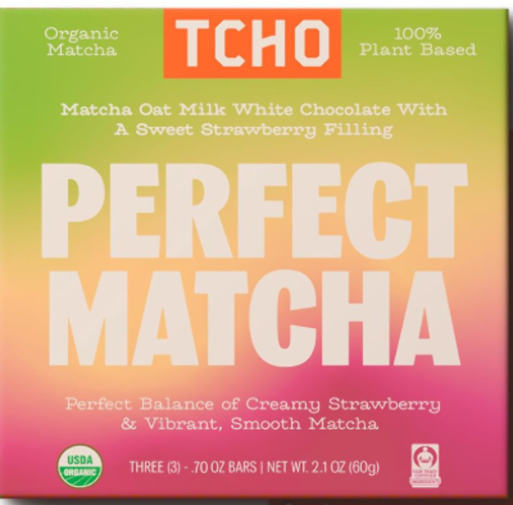 9/26 TCHO Perfect Matcha Chocolate Bar (10 pack) | Organic Oat-Milk White Chocol