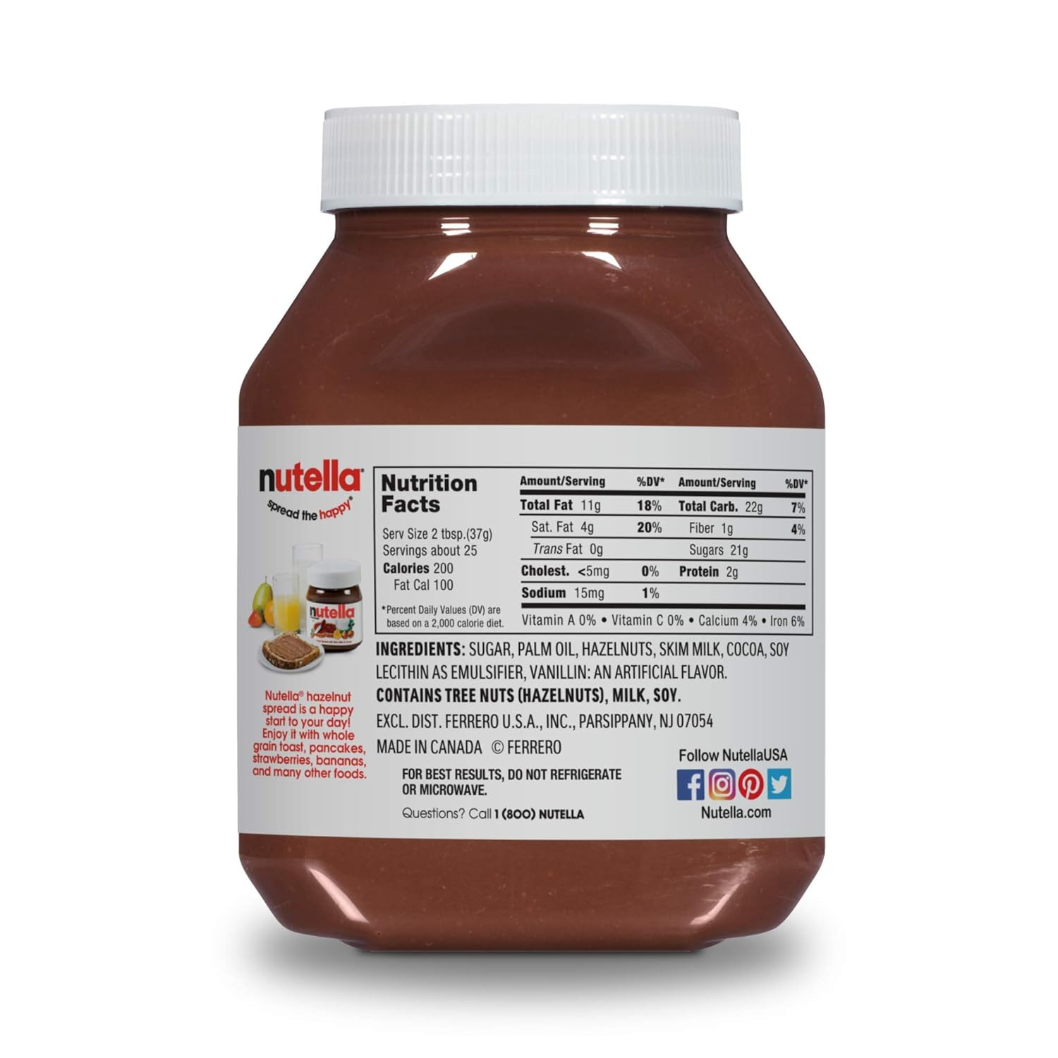 Chocolate Hazelnut Spread, 35.2 Ounce, Pack of 6
