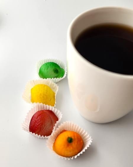 Bergen Marzipan Assorted Fruit Candy 8 oz Box – Gourmet Almond Paste Fruit Sh…