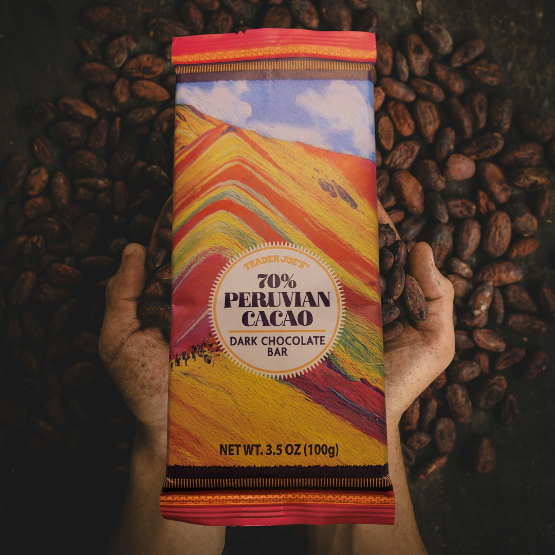 Trader Joe’s 3.5 oz 70% PERUVIAN CACAO Dark Chocolate Bar ** BB 1/2027 **
