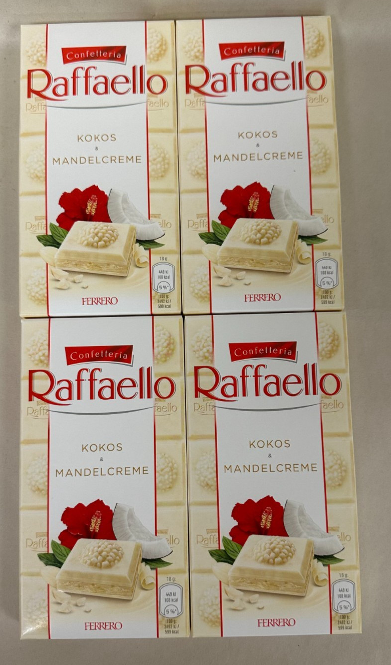 4 – Ferrero Raffaelo Coconut & Almond Cream White Chocolate 90g – Exp. 11/07/26