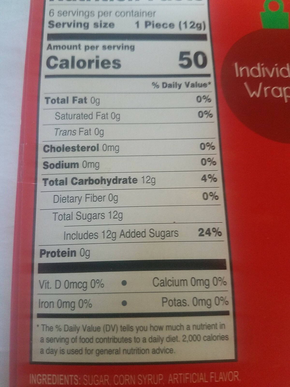 Candy Spoon Peppermint Flavor 6 PC A Pack