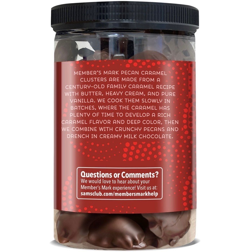 Members Mark Milk Chocolate Pecan Caramel Clusters 30.2oz 2 Pack Snacks
