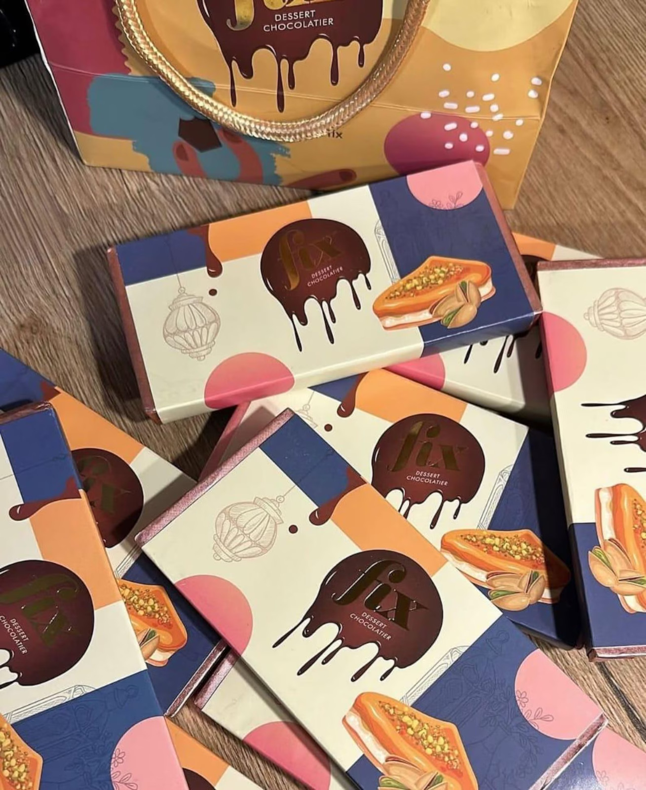 VIRAL FIX DUBAI CHOCOLATE Bar CANT GET KNAFEH OF IT Original CHOCOLATE – 6 Bars