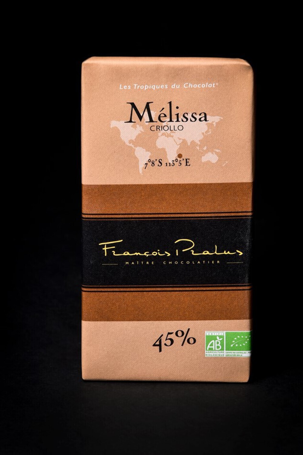 François Pralus Mélissa 45% French Milk Chocolate Bar