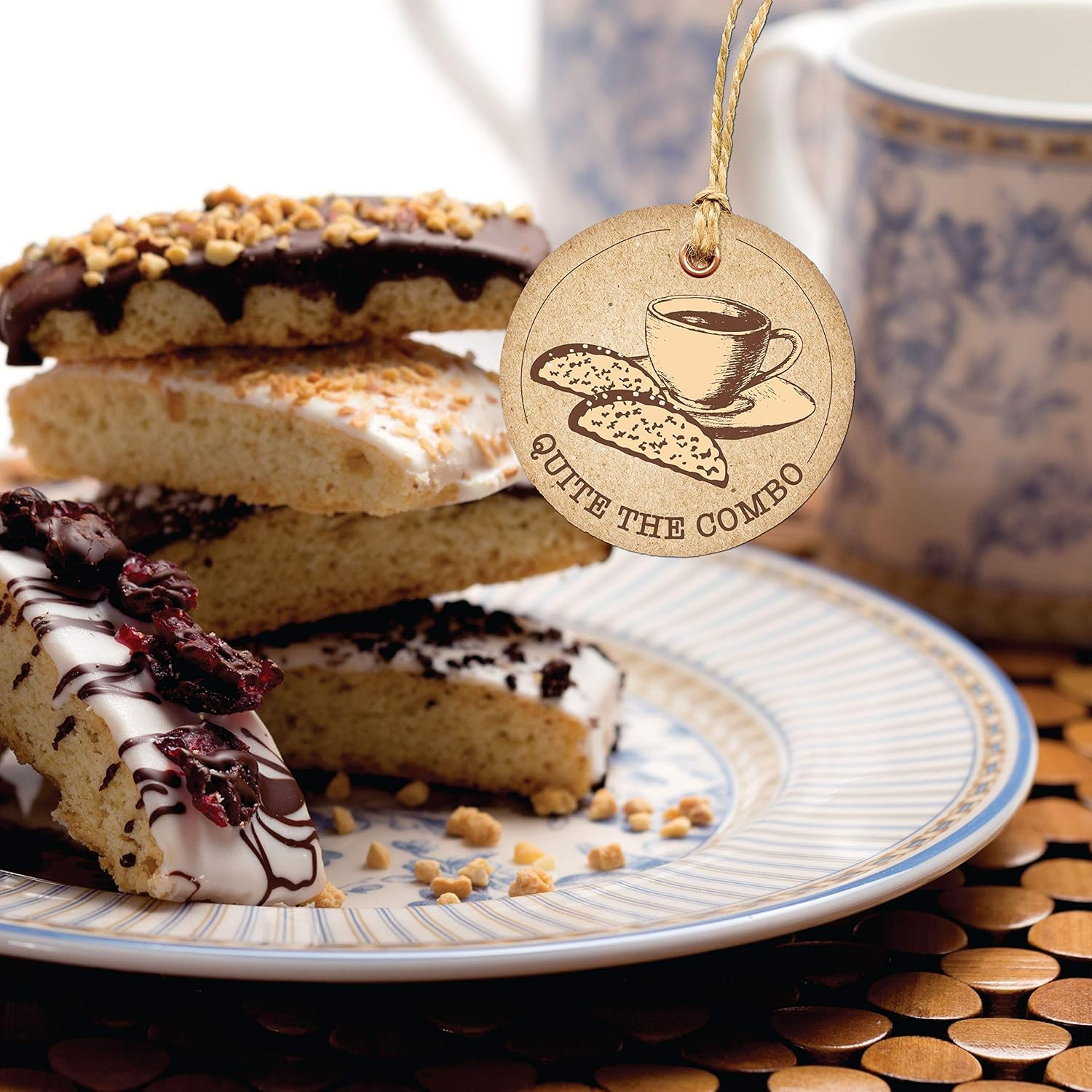 Barnetts Christmas Holiday Thanksgiving 5 Chocolate Biscotti Gift Box, Gourmet