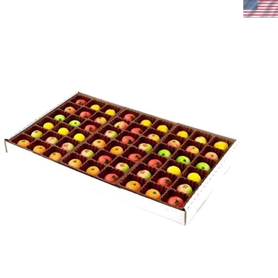 Vibrant Assorted Marzipan Fruits – 25 oz 54-Piece Gift Box for Celebrations