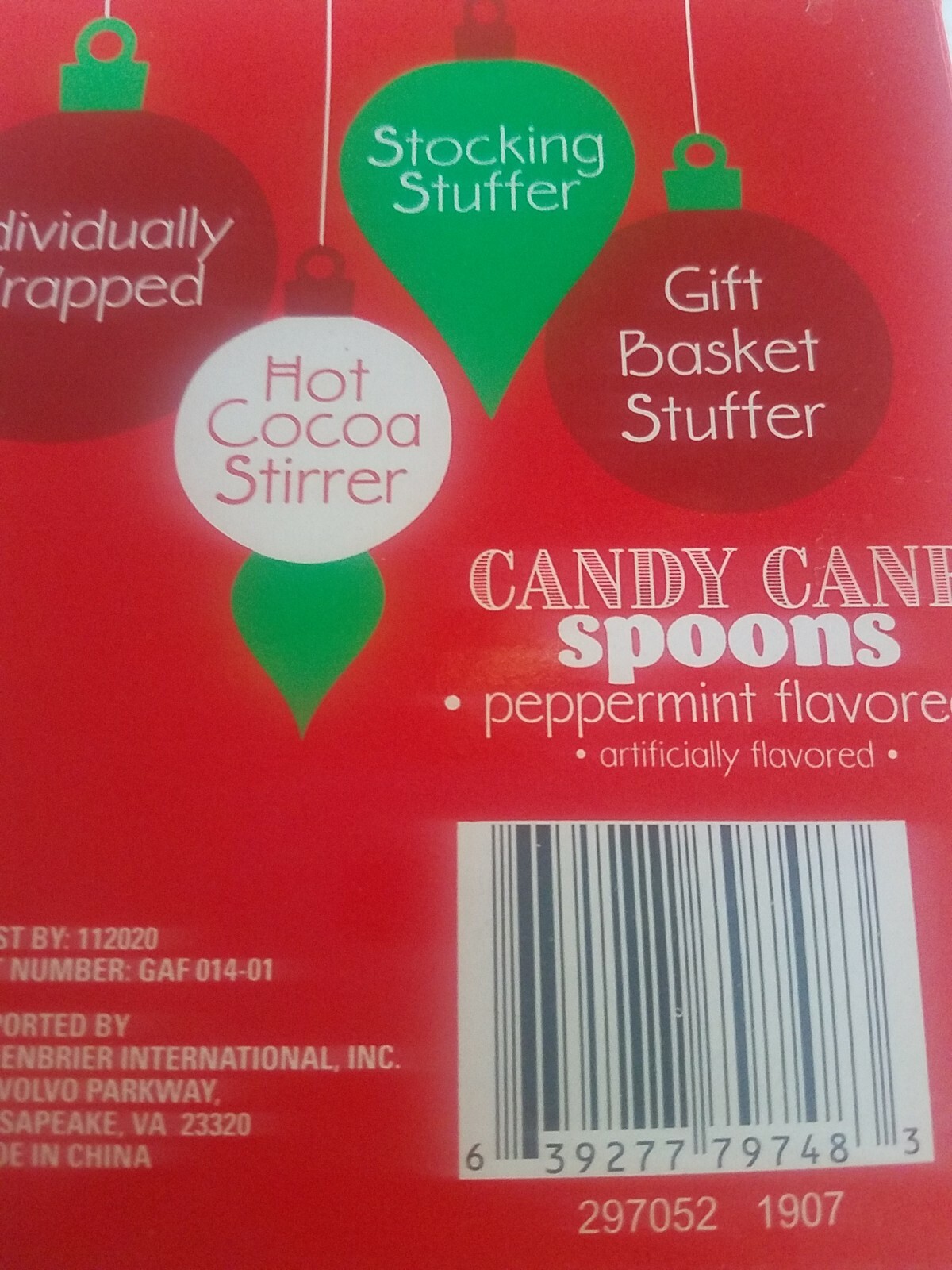Candy Spoon Peppermint Flavor 6 PC A Pack