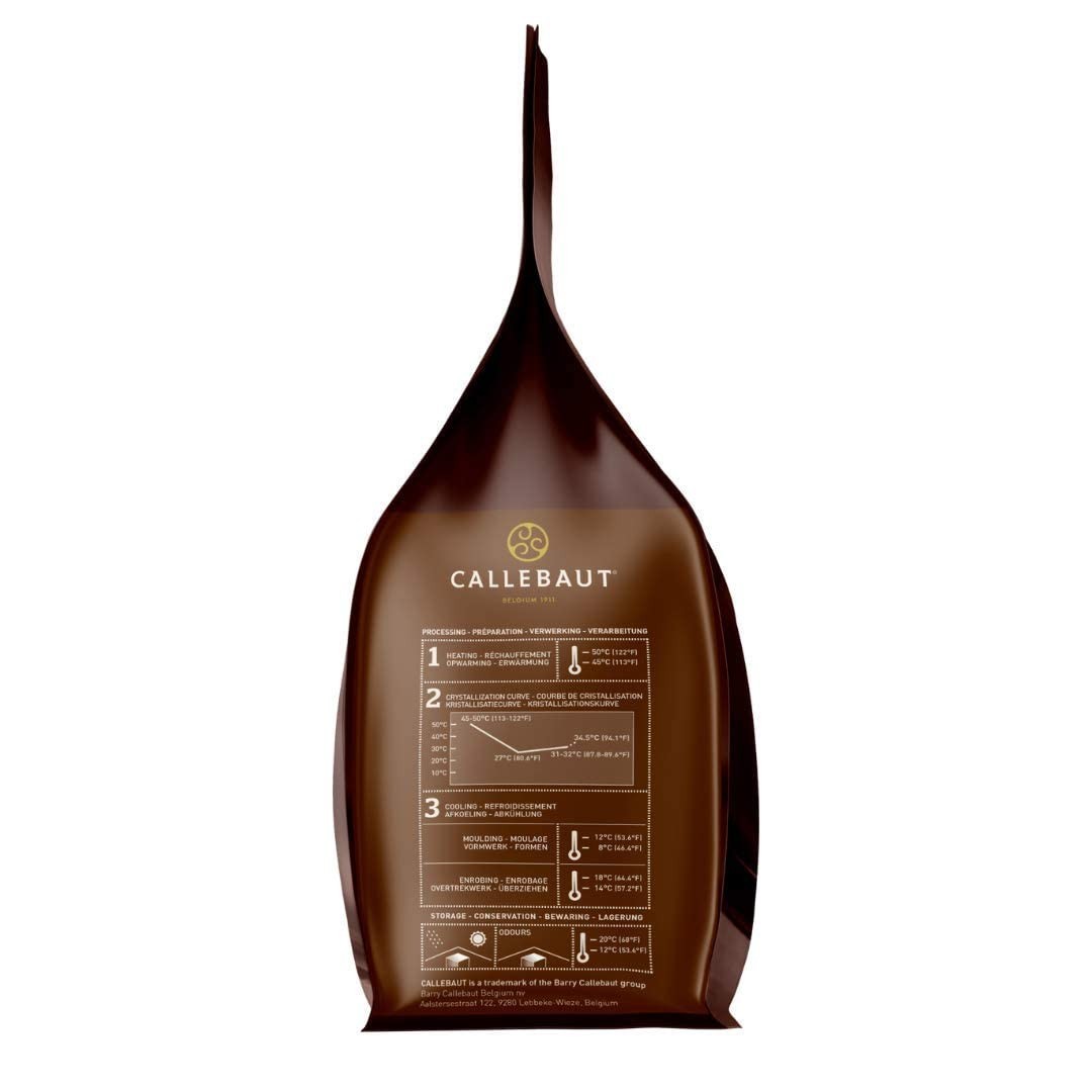 Belgian Dark Chocolate Callets 54.5% Cocoa, 5.5 Lbs, Semisweet Baking Chips
