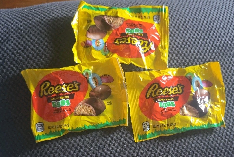 3 Pack Of 6 Reeses Egg Candy Peanut Butter