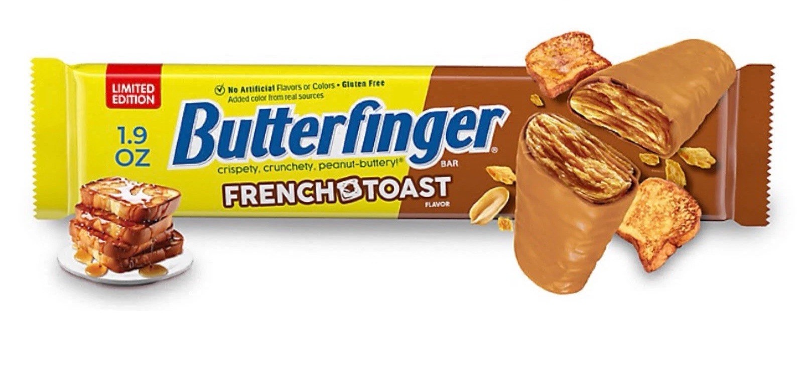 Butterfinger French Toast Candy Bar Limited Edition Peanut Butter, 1.9oz, 14ct