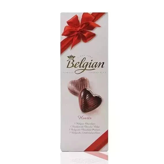 Belgian Hearts Chocolate 65g FREE SHIPPING WORLD WIDE