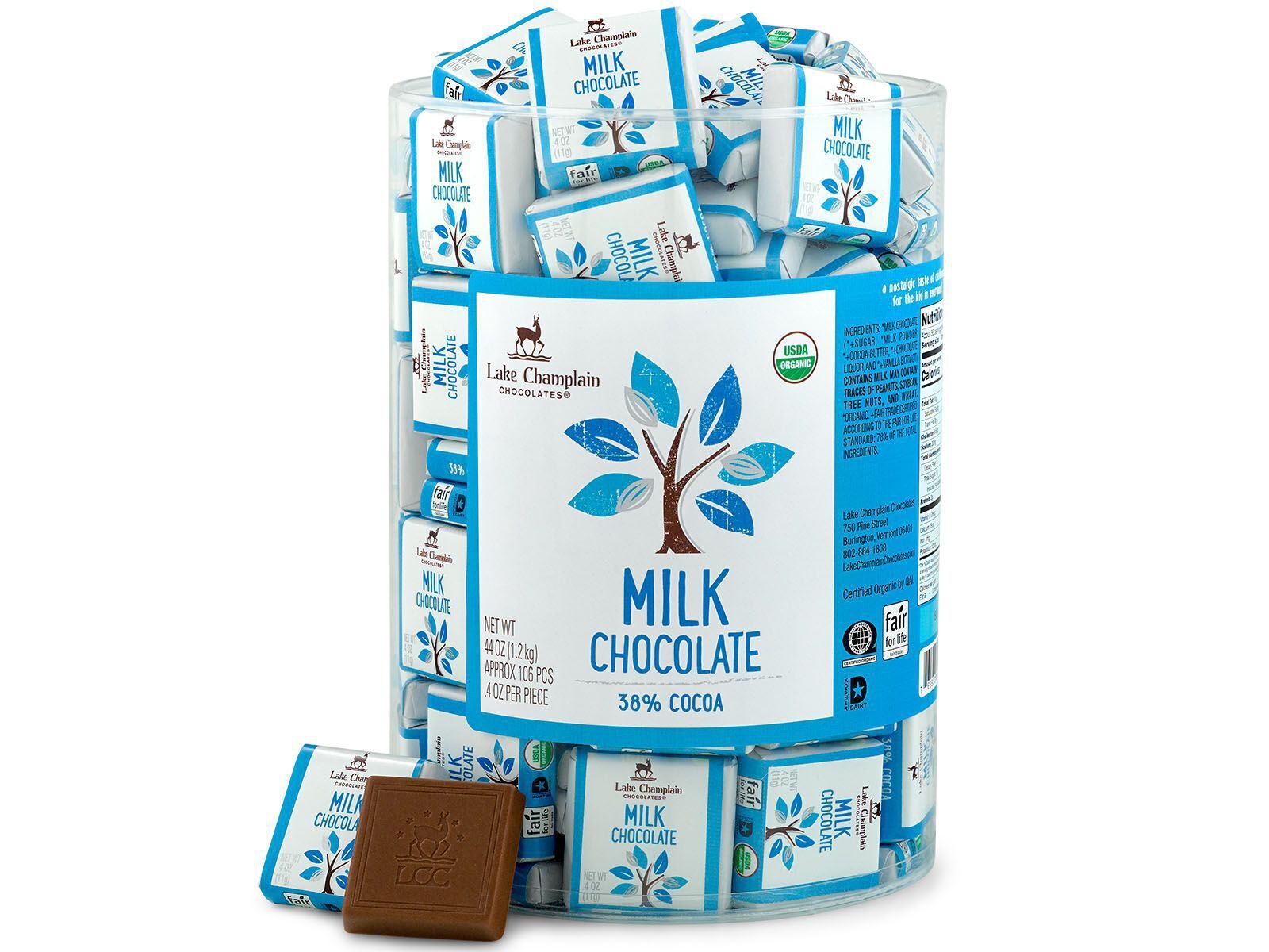Lake Champlain Chocolates® 38% Milk Chocolate Squares