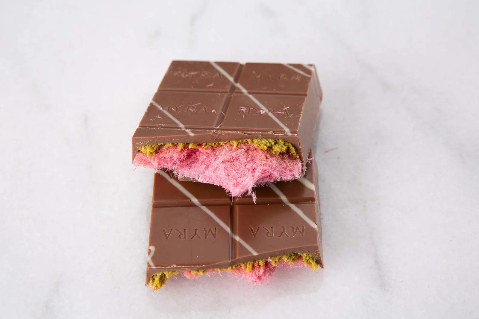 Viral Angel Hair Dubai Chocolate Bar – Pink Cotton Candy