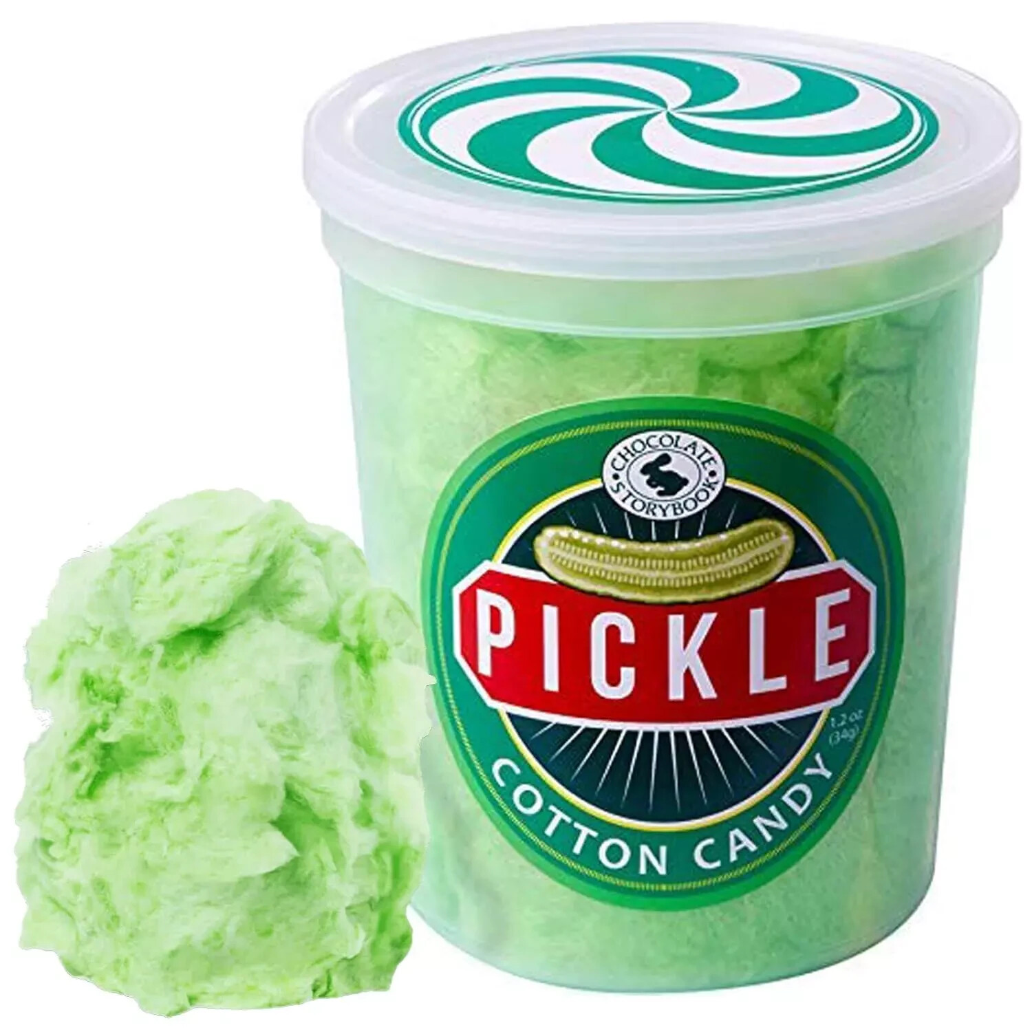 CHOCOLATE STORYBOOK Pickle Gourmet Flavored Cotton Candy – Unique Idea for Holid