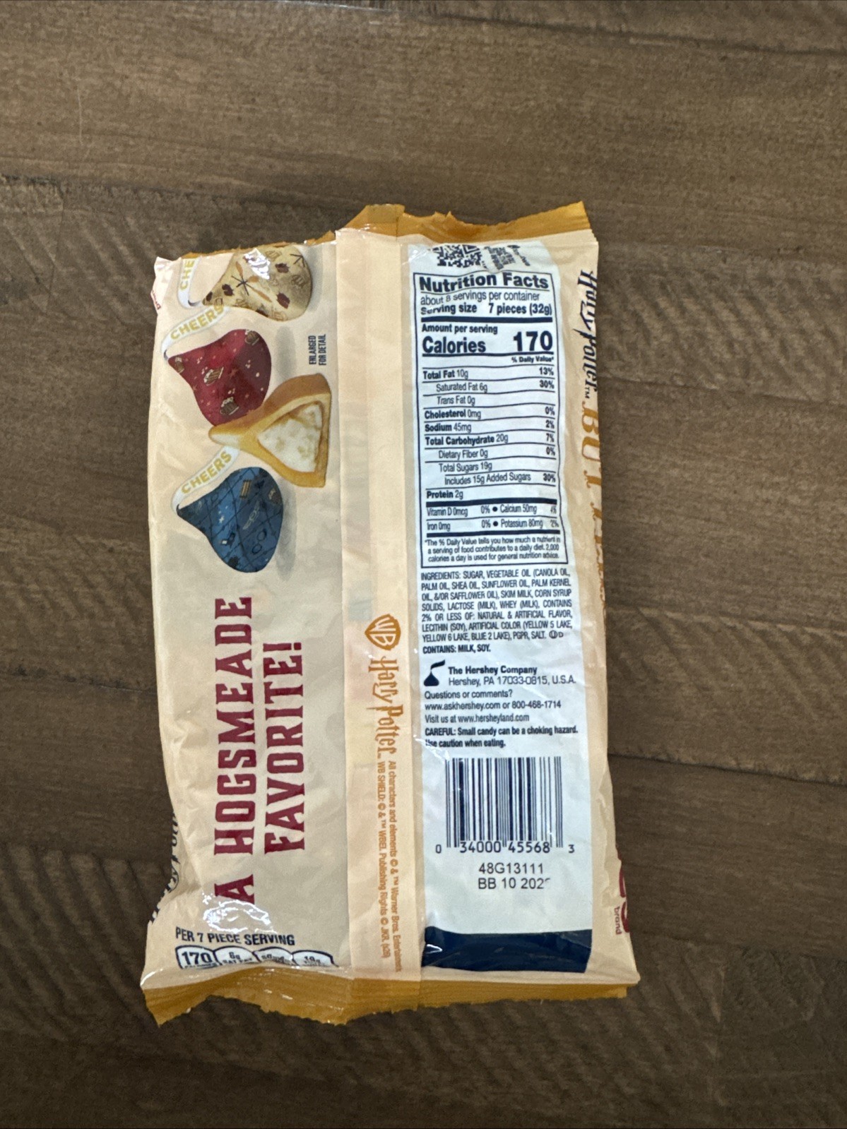 Harry Potter Butterbeer Hershey Kisses Chocolate Candy 9 oz Bag Best By 10/2026