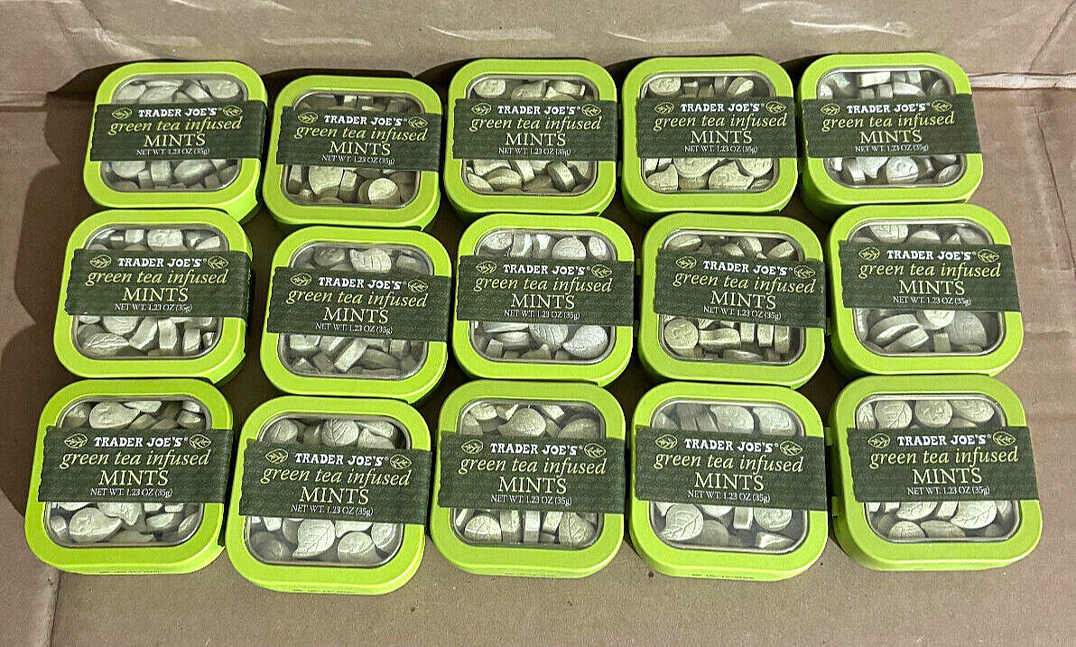 15 Pack Trader Joe’s Green Tea Infused Mints 1.2 oz Sealed