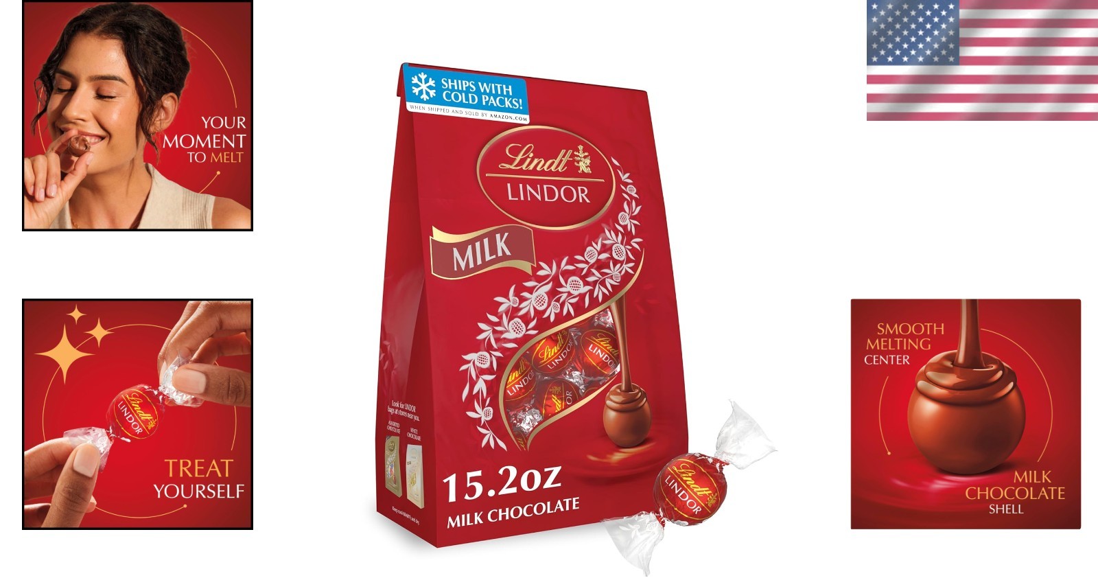 Lindt Milk Chocolate Truffles 15.2 oz – Smooth Melting Centers for Gifting