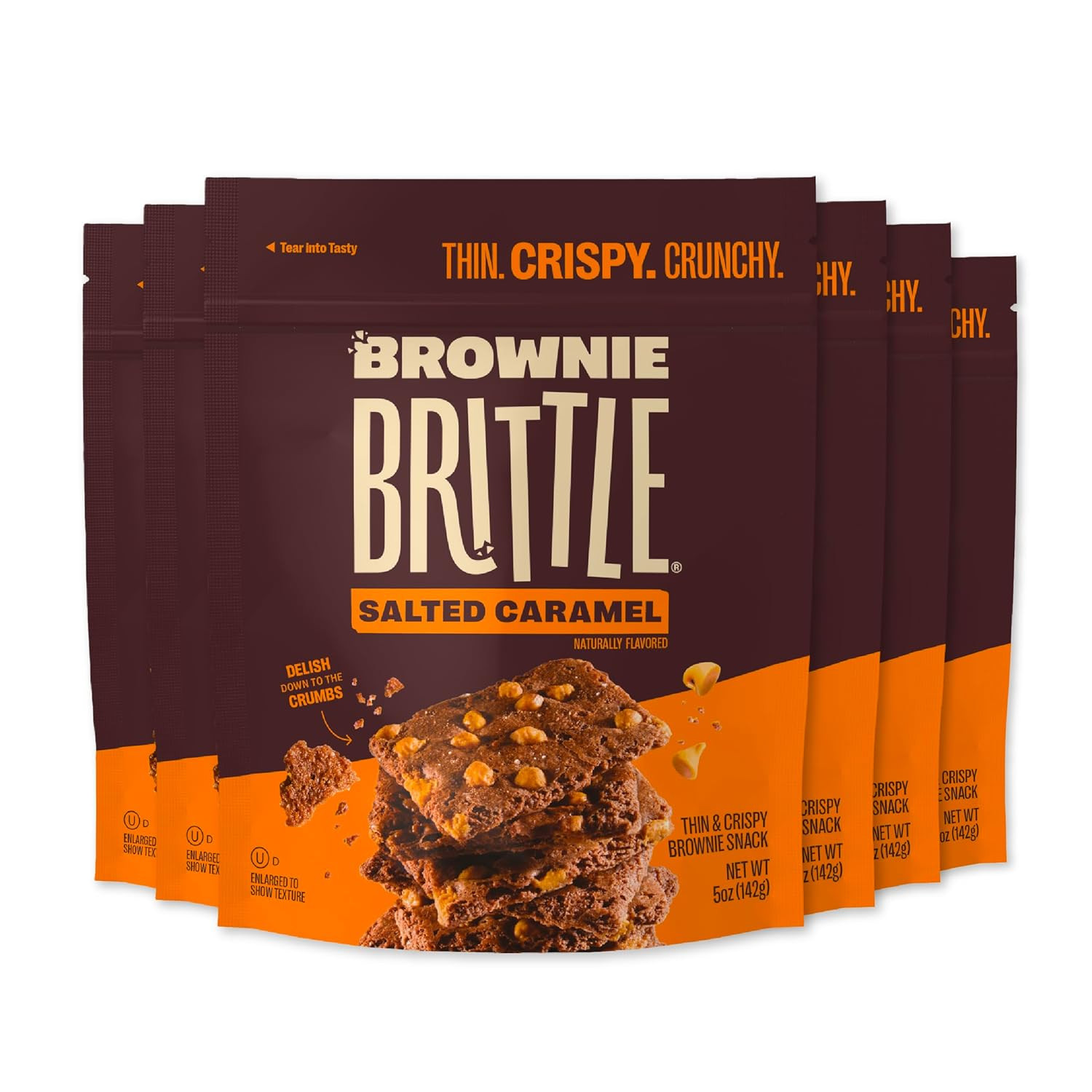 – Salted Caramel Thin and Crispy Sweet Snacks (Pack of 6, 5 Oz), Rich Gourmet Br