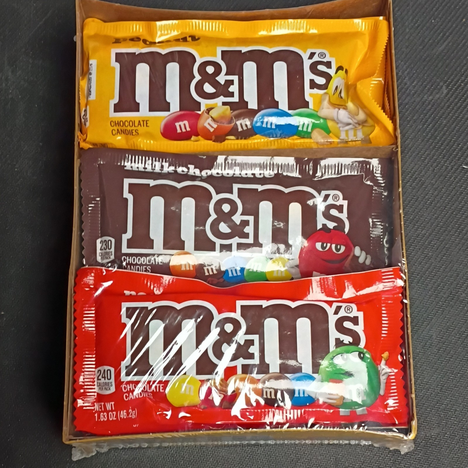 M&M’S Milk Chocolate, Peanut & Peanut Butter Candy Assortment Box 3 Packs