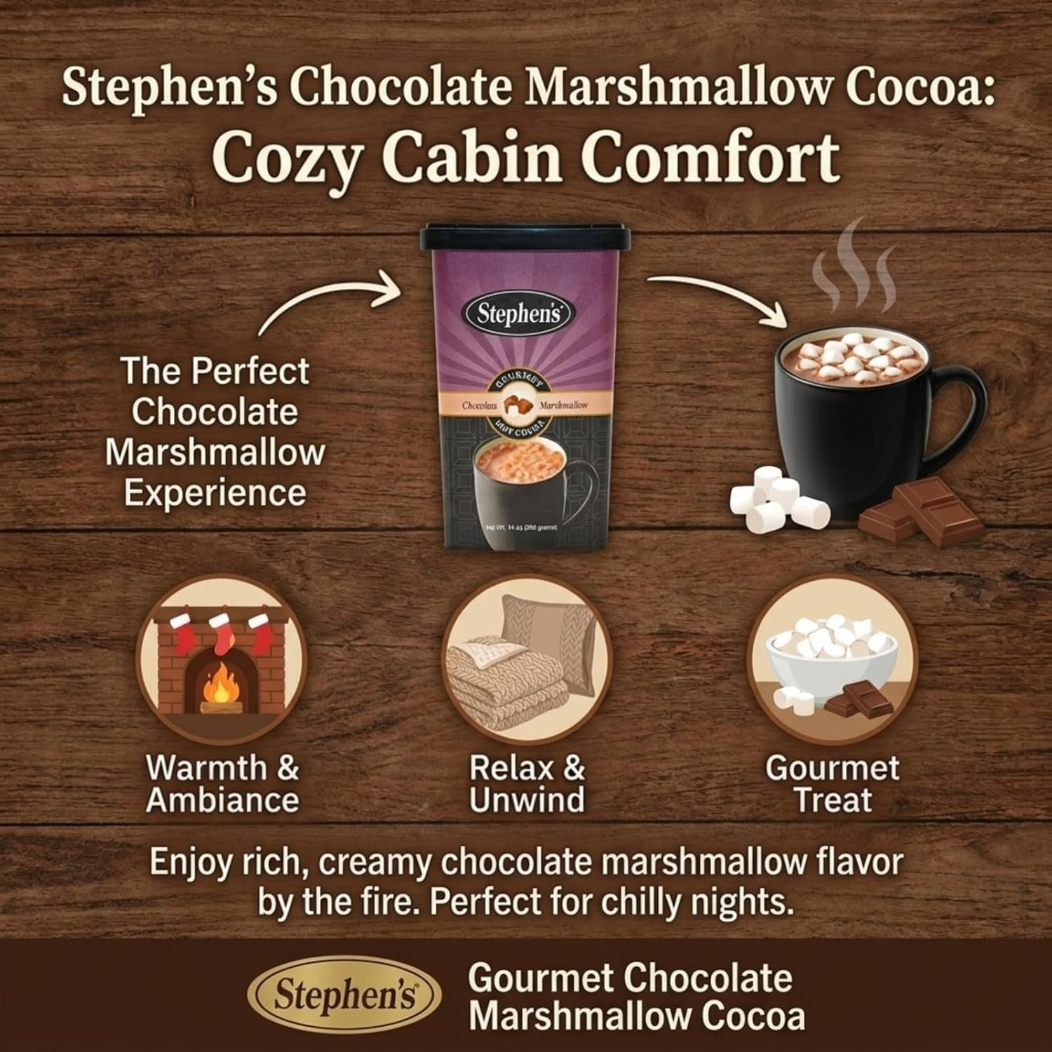 Stephen’S Milk Chocolate Marshmallow Hot Cocoa Mix, Smooth & Creamy Gourmet Hot