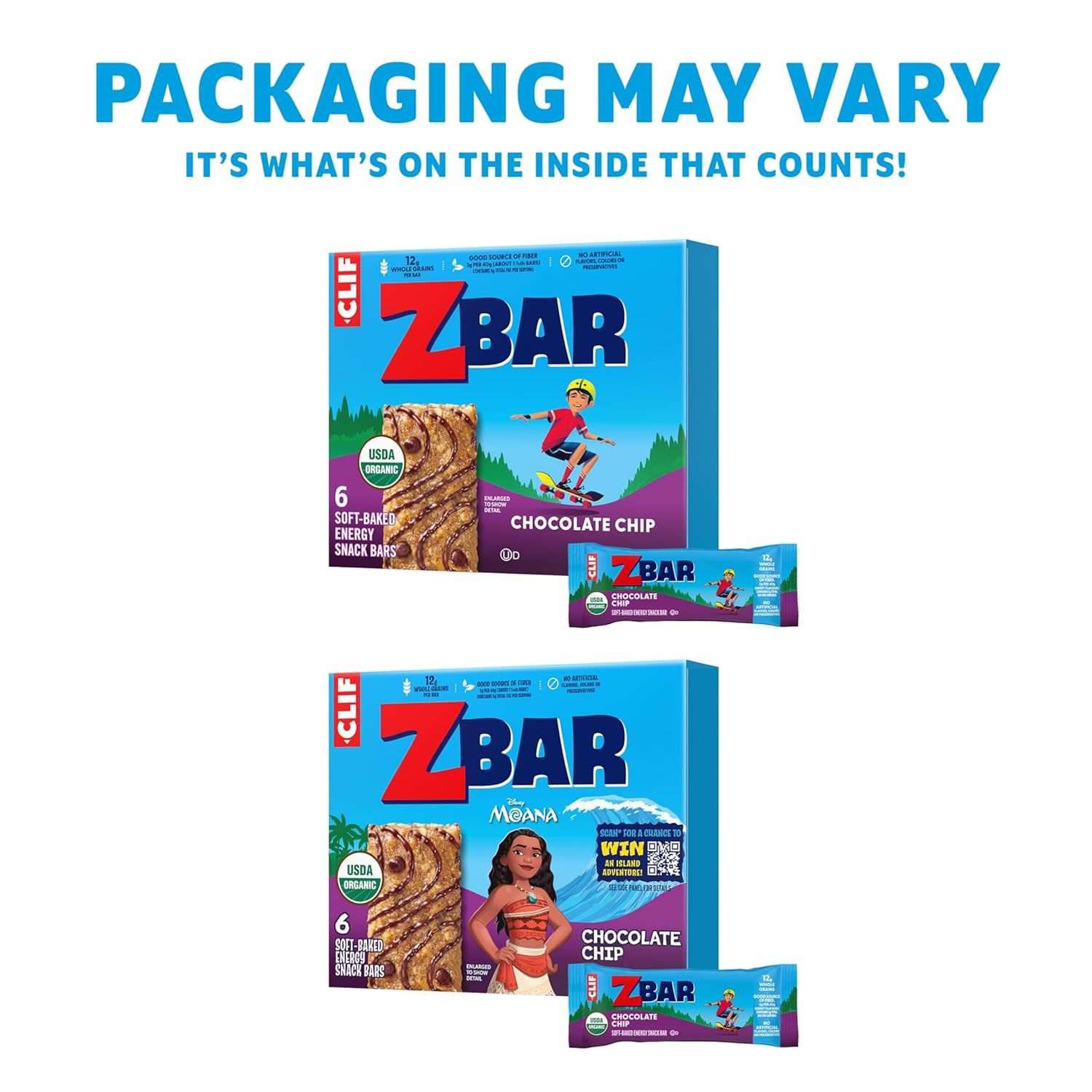 Zbar – Chocolate Chip and Chocolate Brownie – Variety Pack – Soft Baked Whole Gr