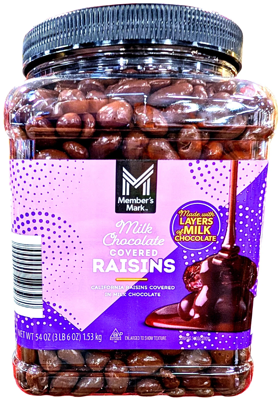 Member’s Mark Milk Chocolate Raisins 54 Oz EXP 10/2026