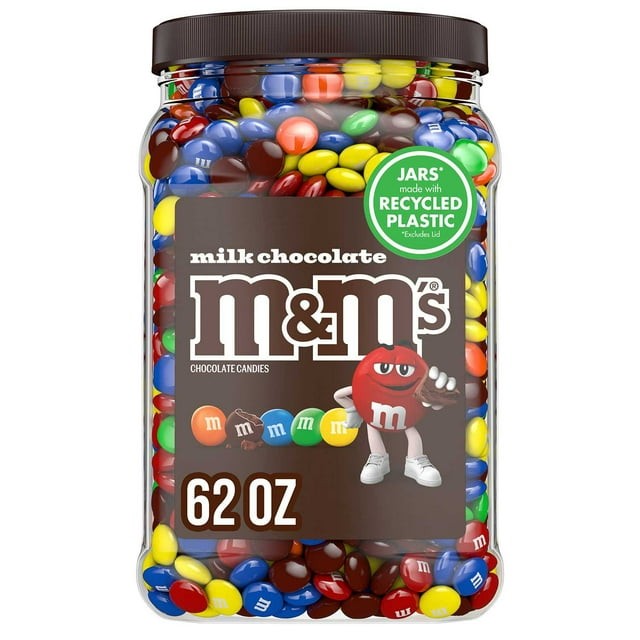 M&M’S Christmas Peanut Milk Chocolate Candy Bulk Jar 62 oz. Choose Your Flavor.