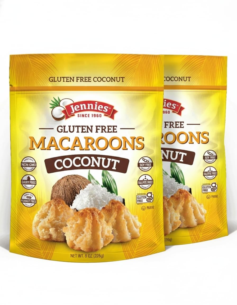Coconut Macaroons Organic Dairy Free Peanut Free Gluten Free 8 oz 2 Pack