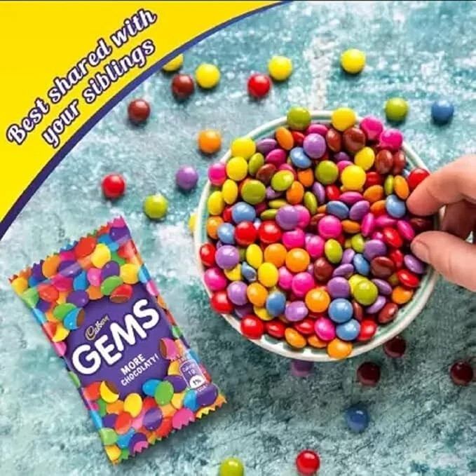 Cadbury Gems Chocolate, 7.9 g (Pack of 80)