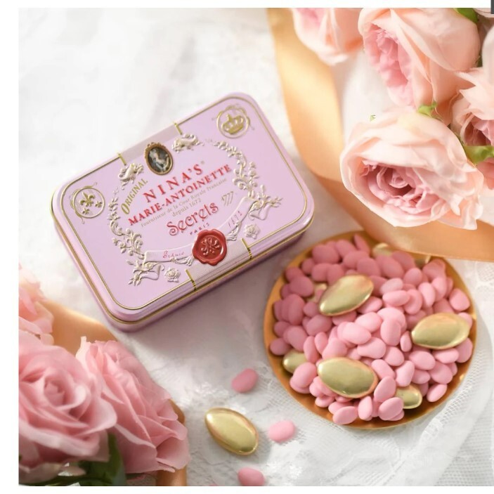 NINA’S PARIS, ‘Secrets’ French Dragées Candies in Embossed French Tin, 100g