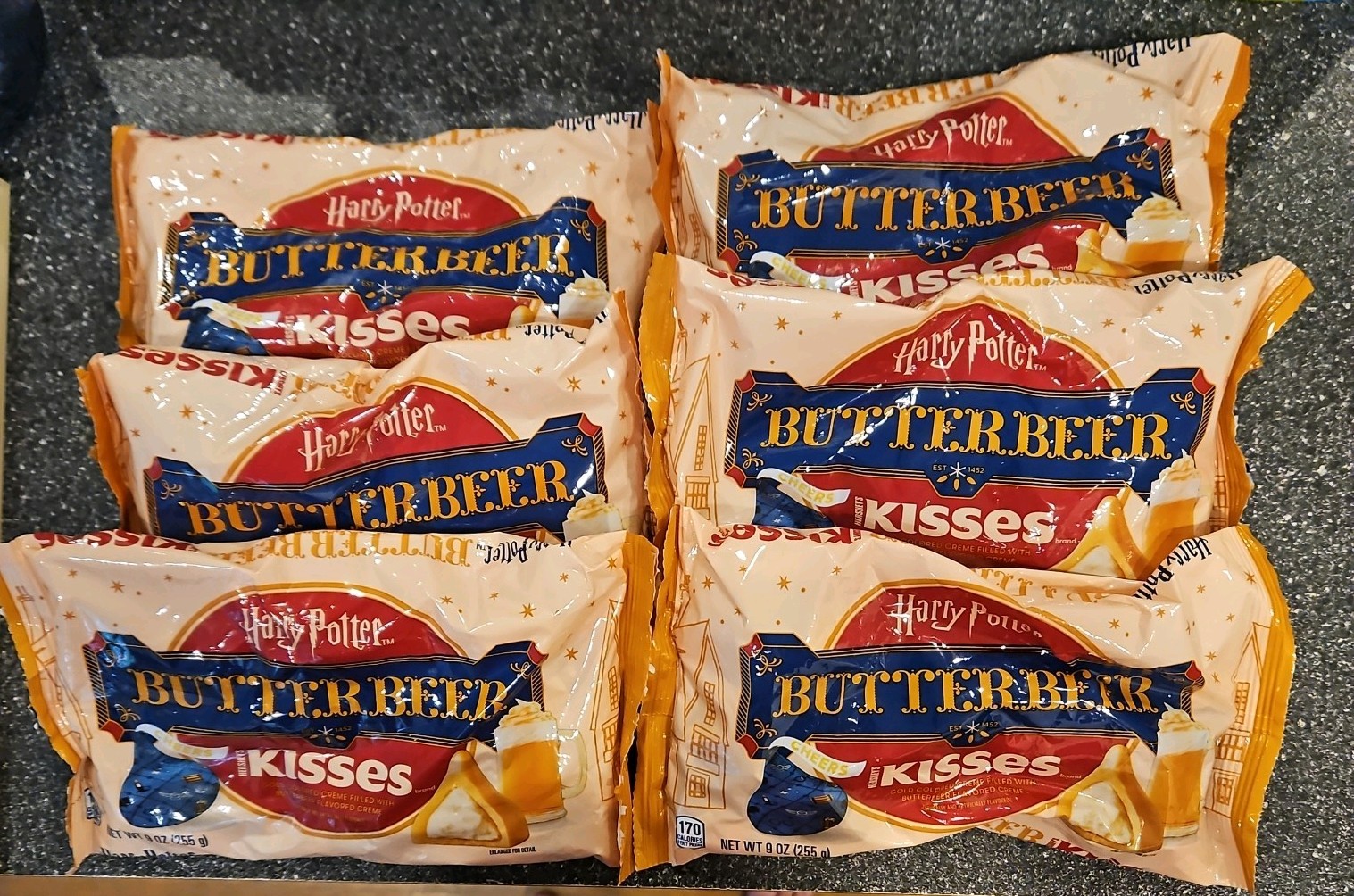 LIMITED Hershey’s Harry Potter Butterbeer Kisses 9oz LOT OF 6