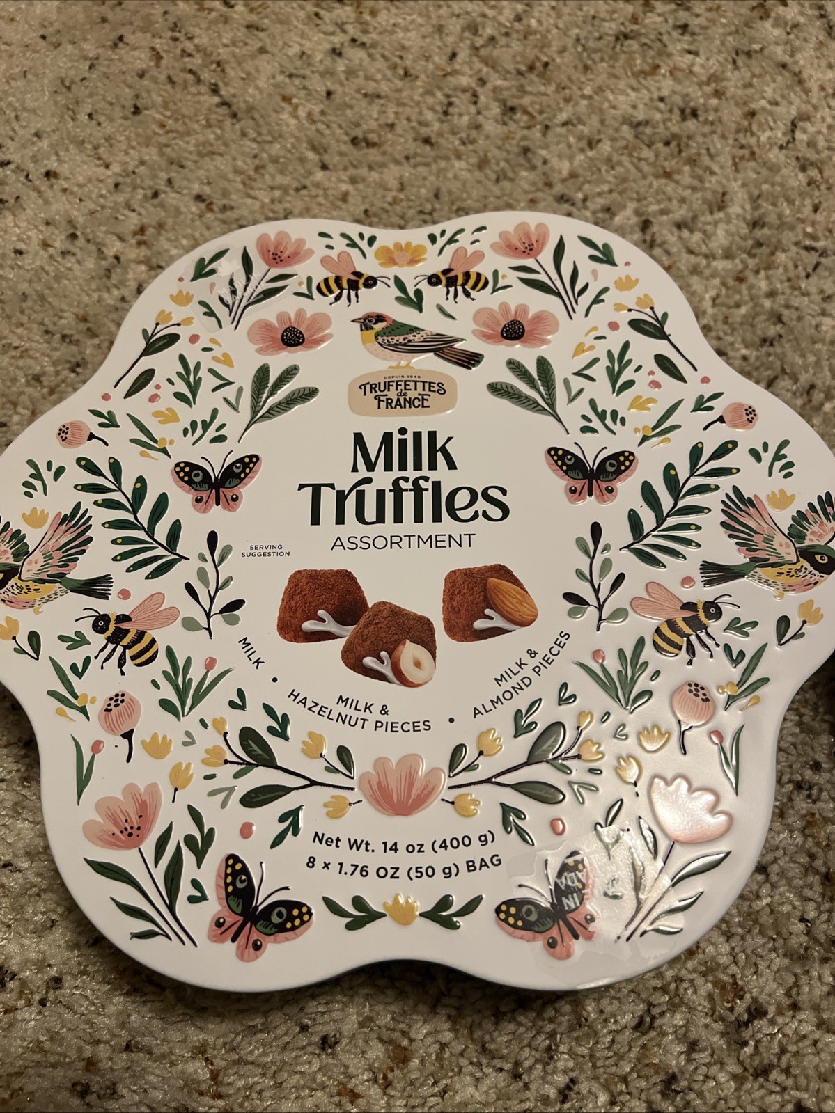 Truffettes de France Milk Chocolate Truffles w/ Almond & Hazelnut, 14 oz